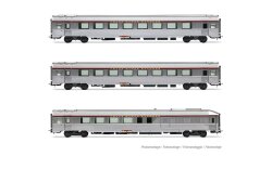 Jouef HJ4206HM - H0 SNCF, 3-tlg. Set TEE &bdquo;Jules...