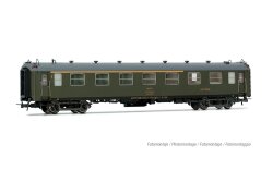 Electrotren HE4037 - H0 ENFE, 2-tlg. Set Reisezugwagen 5000, 1 x BBD4 Gep&auml;ckwagen + 1 x AAR Barwagen, mit Faltenb&auml;lgen, olivgr&uuml;ne Farbgebung, Ep. IV