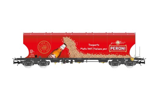 Rivarossi HR6679 - H0 4-achs. Getreidesilowagen &bdquo;Trasporto Malto 100% Italiano per PERONI&ldquo;, Ep. VI