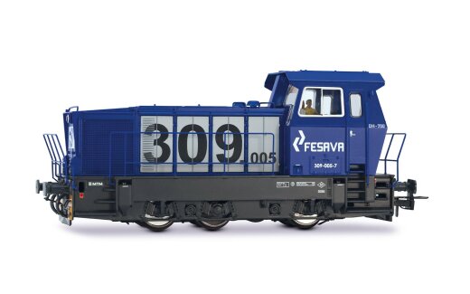 Electrotren HE2028 - H0 FESAVA, Diesel-Rangierlokomotive der Reihe 309, blau/graue Farbgebung, Ep. VI