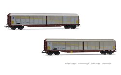 Rivarossi HR6673 - H0 FS, 2-tlg. Set Schiebewandwagen der...