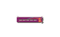 Electrotren HE3001 - H0 RENFE, 3-tlg. Erg&auml;nzungsset des Hochgeschwindigkeitszugs &bdquo;AVLO&ldquo;, Nr. 1/3, violette Farbgebung, Ep. VI