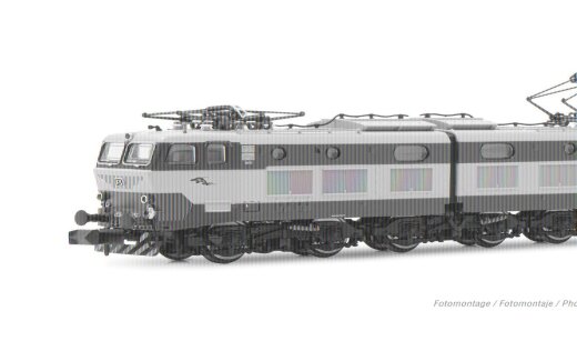 Arnold HN2646S - N FS, Elektrolokomotive der Reihe E.656, 2. Bauserie, mit Seitend&auml;mpfern, blau/grau-Farbgebung, Ep. V, mit Sounddecoder