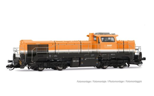 Arnold HN9072 - TT BASF, dieselelektrische Lokomotive Vossloh DE 18, orange/graue Farbgebung, Ep. VI