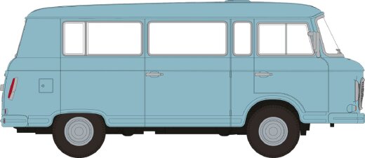 Brekina 30042 - Barkas B1000 Bus, graublau