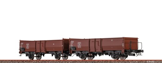 Brawa 48639 - H0 Offene G&uuml;terwagen Omm52 DB, 2er-Set Ep. III