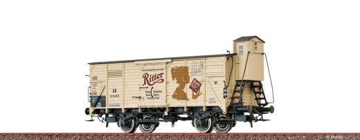 Brawa 50950 - H0 Gedeckter G&uuml;terwagen G10 &quot;Ritter Sport&quot; DB Ep. III