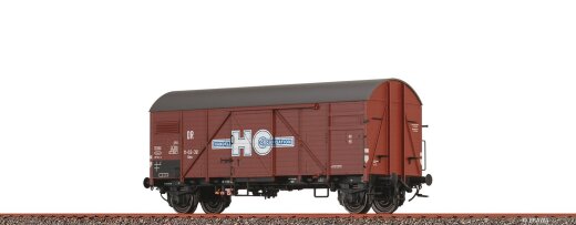 Brawa 51185 - H0 Gedeckter G&uuml;terwagen Gms &quot;HO Handelsorganisation&quot; DR Ep. III