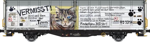 ALBERT MODELL AM245052 - H0 Schiebewandwagen Hbbillns SBB, Ep.VI, Graffiti Edition