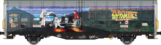 ALBERT MODELL AM245053 - H0 Schiebewandwagen Hbbillns SBB, Ep.VI, Graffiti Edition