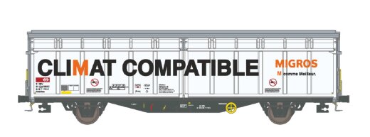 Hobbytrain H45102 - H0 Schiebewandwagen Hbbillns SBB/Migros, Ep.VI