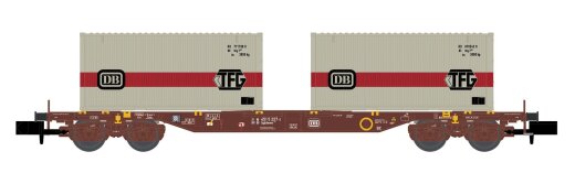 Hobbytrain H23201 - N Containerwagen Sgjkkmms 699 DB, Ep.IV, DB/TFG