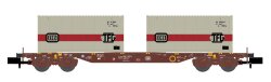 Hobbytrain H23201 - N Containerwagen Sgjkkmms 699 DB,...