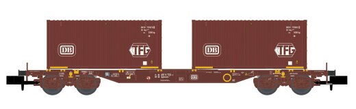 Hobbytrain H23202 - N Containerwagen Sgjkkmms 699 DB, Ep.IV, DB/TFG