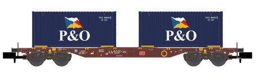 Hobbytrain H23203 - N Containerwagen Sgjkkmms 699 DB, Ep.IV, P&amp;O