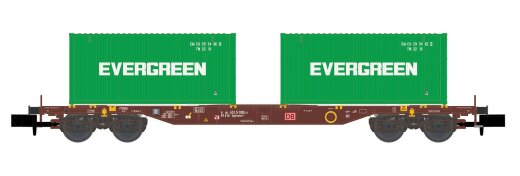 Hobbytrain H23204 - N Containerwagen Sgjkkmms 699 DB, Ep.IV, Evergreen