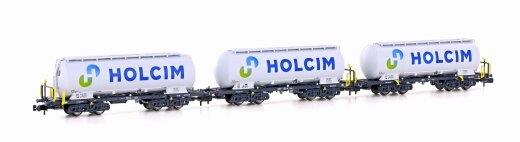 Hobbytrain H23492 - N 3er Set Zementsilowagen Uacs Holcim, Ep.VI, neues Logo