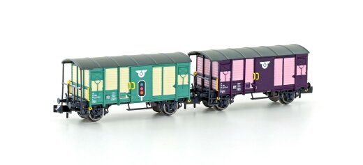 Hobbytrain H24207 - N 2er Set gedeckte G&uuml;terwagen K2 RM, EP.V