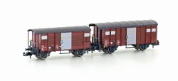 Hobbytrain H24254 - N 2er Set gedeckte G&uuml;terwagen K2...