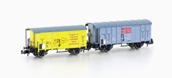 Hobbytrain H24255 - N 2er Set gedeckte G&uuml;terwagen K2...