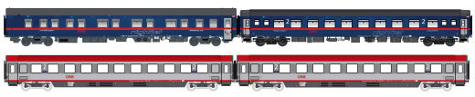 LS Models LS97033 - H0 4er Set Nachtzugwagen &Ouml;BB NJ, Ep.VI, NJ408, Set I