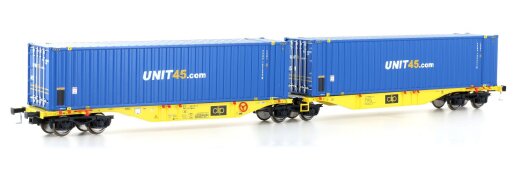 MEHANO 28402 - H0 Containerwagen Sggmrss90 Clip, Ep.VI, UNIT45