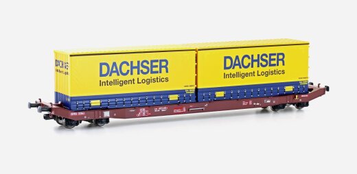 MEHANO 28409 - H0 Containerwagen Sgkkms 698 DB Cargo, Ep.VI, Dachser