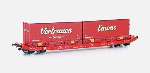 MEHANO 28410 - H0 Containerwagen Sgkkms 698 DB Cargo, Ep.VI, Emons