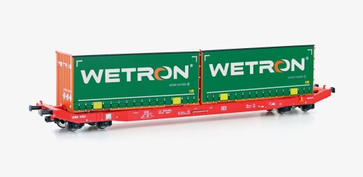 MEHANO 28412 - H0 Containerwagen Sgkkms 698 DB Cargo, Ep.VI, Wetron