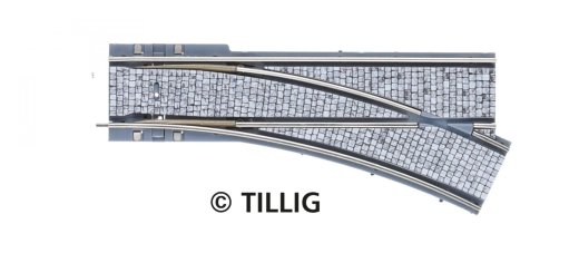 Tillig 87588 -EW R250 rechts Pflast.