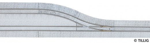 Tillig 87611 -Ausweiche links(1-sp) Pflast.