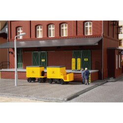 Auhagen 43663 - TT Elektrokarren Post mit Anh&auml;nger &quot;Bausatz&quot;