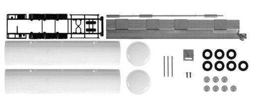 Herpa 084437 - TT/Tankauflieger wei&szlig; 2 St.