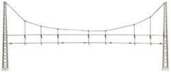 Sommerfeldt 130 - H0 Einf. Quertragwerk 0,9 m.T-Masten...