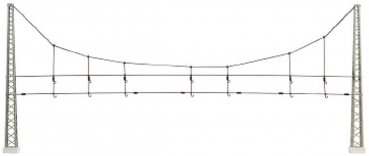 Sommerfeldt 131 - H0 Einf. Quertragwerk 0,9 m.T-Masten 360 mm Baus.